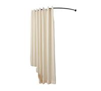 Cabine d'essayage Murale avec Barre métallique Semi-Circulaire. Gain de Place, Elle Convient aux boutiques de vêtements, aux Bureaux, etc. Vestiaire(Beige,90x200cm)