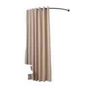 Cabine d'essayage Murale avec Barre métallique Semi-Circulaire. Gain de Place, Elle Convient aux boutiques de vêtements, aux Bureaux, etc. Vestiaire(Chrome,100x200cm)