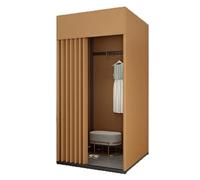 Cabine d'essayage Portable, Cabine d'essayage Pliable, Cabine d'essayage Mobile avec Rideau d'ombrage, Boucles de Suspension, Bases Stables(Brown,100 * 80 * 200)