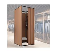 Cabine d'essayage portable, Tailles multiples multicolores mobiles de rideau en Microfibre cadre métal vestiaire(85x85x200cm,A)