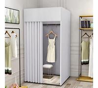 Cabine D'essayage Pour Magasin De Vêtements, Mobile La Protection De La Vie Privée Cabine D'essayage, Vestiaire Pour Le Centre Commercial De Bureau De Maison,White-100x100x200cm