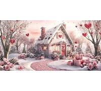 cabine Diamond Painting, 5D DIY Peinture Diamant Kit Complet amour Diamond Painting Adulte Enfant, Round Diamond Dots Strass Broderie Point de Croix Cristal Paintings Pour Decoration Chambre,50X100CM
