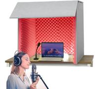 Cabine d'isolation de microphone - Bouclier insonorisant absorbant les voix pour studio à domicile et enregistrement de musique