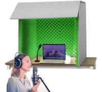 Cabine d'isolation de microphone - Bouclier insonorisant absorbant les voix pour studio à domicile et enregistrement de musique