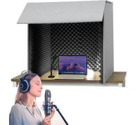 Cabine d'isolation de microphone - Bouclier insonorisant absorbant les voix pour studio à domicile et enregistrement de musique