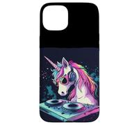 Cabine DJ licorne pour s'amuser et écouter de la musique sans arrêt Coque pour iPhone 15 Plus