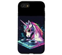 Cabine DJ licorne pour s'amuser et écouter de la musique sans arrêt Coque pour iPhone SE (2020) / 7 / 8