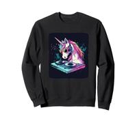 Cabine DJ licorne pour s'amuser et écouter de la musique sans arrêt Sweatshirt