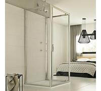 Cabine douche 3 côtés 80x90x80 CM H198 Transparent mod. Cristal Trio 1 Porte