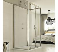 Cabine douche 3 côtés 90x110x90 CM H198 Transparent mod. Cristal Trio 2 Portes