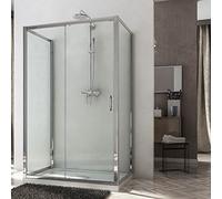 Cabine douche 70x100x70 CM H185 trasparent modèle Replay Trio avec 1 portillon