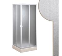 Cabine douche angle 80x80CM en acrylique FORTE Smart avec ouverture coulissante - Blanc mat - 8mm - h 185