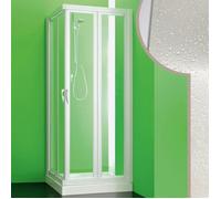 Cabine douche carrée 75x75 cm en acrylique FORTE Giove avec ouverture pliante