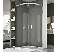 Cabine douche demi-circulaire 90x90 CM H185 transparent modèle Junior