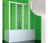 CABINE DE DOUCHE PARE-BAIGNOIRE 70x140CM PVC CRILEX ACRYLIQUE 2 PORTES BLANCHE