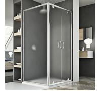 Cabine Douche - Sintesi Duo - 90x90 - Gris - Verre - Carré