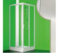 Cabine douche Venere Centrale FORTE 80x80cm en acrylique avec ouverture coulissante - Blanc