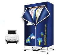 CABINE Dryer Airer À Vêtements, Sèche-Linge Portable Chauffée Électrique À 1500 W, Porte-Séchage À Double Couche, Portant 15 Kg/Blue