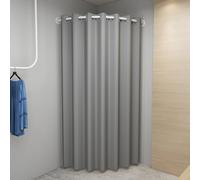 Cabine Essayage Cabine D'essayage Portable Pour Magasin De Vêtements, Vestiaire D'angle Commercial Pour Boutique/studio Photo/cours De Danse - Protection De La Vie Privée(White Rod+Curtain,80 cm(31.5