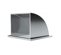 CABINE Évent de Nez de Taureau Mural, 304 Lountes de Ventilation D'Air En Acier Inoxydable Couvre-Capre de Cache de Cheminée Avec Louvres/14Inches