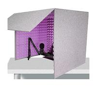 Cabine insonorisée Cabine de cloison de Bureau pour l'enceinte de Studio Portable de Bricolage à la Maison, réduction du Bruit de 60 * 60 cm pour Chambre à Coucher (Purple)