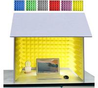 Cabine insonorisée portable, couverture insonorisée de bureau, boîte de son faite maison, bouclier d'isolation, bouclier absorbant la voix pour filtre vocal pour microphone, enregistrement sonore en