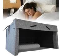 Cabine Insonorisée pour Dormir, Insonorisée Et Ombragée pour Aider Au Sommeil, avec Un Coton D'isolation Phonique, Deux Haut-parleurs Bluetooth Intégrés, Rangement Pliable