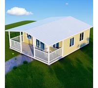 Cabine moderne préfabriquée à vendre extensible de 6,1 m/12,2 m, design de petite maison mobile pliable avec deux chambres, cuisine, salle de bain, portable pour le salon