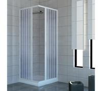Pinto Cabine de douche Acquario 100x100 cm 2 portes ouverture centrale PVC