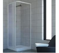 Cabine paroi de douche en Plastique PVC mod. Acquario 75x75 cm avec ouverture latérale