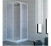 Cabine paroi de douche en Plastique PVC mod. Acquario 80x100 cm avec ouverture centrale