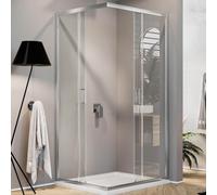 CABINE PAROI DE DOUCHE OUVERTURE ENTRÉE ANGULAIRE VERRE COULISSANT ITALIENNE