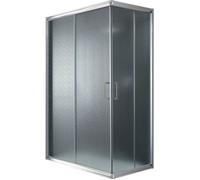 Cabine Paroi Douche 80x100 H198 Opaque 6mm - IDRALITE - Alabama - Aluminium - Réversible - Fumé