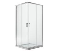 CABINE PAROI DOUCHE 90X80 H200 CM VERRE OPAQUE ANGULAIRE ITALIENNE READY