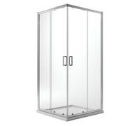 Idralite Cabine paroi de douche Ready 90x90 H185 Angulaire Verre transparent 6 mm Coulissante