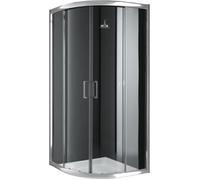 Cabine Paroi Douche Demi-Circulaire 80x80 H198 Transparent 6mm mod. Alabama - IDRALITE - Coulissante - Verre 6mm