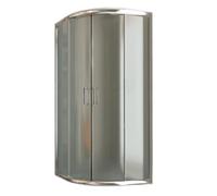 Cabine Paroi Douche Demi-Circulaire 90x90 H185 Opaque 6mm - IDRALITE - Alabama - Réversible - Aluminium - Gris