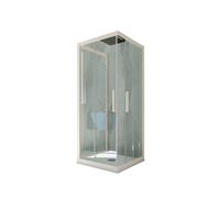 CABINE PAROIS DOUCHE COULISSANTE 3 CÔTÉS EN PVC CHAMPAGNE KOLORS TRIO