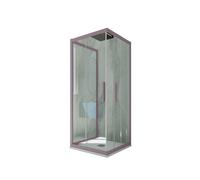 CABINE PAROIS DOUCHE COULISSANTE 3 CÔTÉS EN PVC LAVANDE KOLORS TRIO