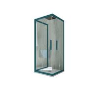 CABINE PAROIS DOUCHE COULISSANTE 3 CÔTÉS EN PVC VERT NIGHT WATCH KOLORS TRIO