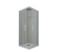 CABINE PAROIS DOUCHE D'ANGLE COULISSANTE EN PVC BLEU VINTAGE KOLORS