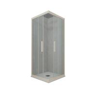 CABINE PAROIS DOUCHE D'ANGLE COULISSANTE EN PVC CHAMPAGNE KOLORS