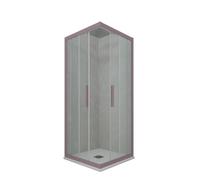 CABINE PAROIS DOUCHE D'ANGLE COULISSANTE EN PVC LAVANDE KOLORS
