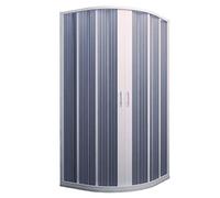 Cabine parois douche demi-circulaire en Plastique pvc 100x100 h 185 mod. Flex avec ouverture centrale