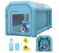 Cabine Peinture Voiture - VEVOR - Cabine Peinture Gonflable Voiture Pulvérisation 2 Souffleurs 4x2,5x2,5 m Bleu
