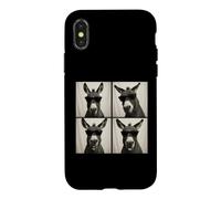 Cabine Photo Amusante pour Amoureux des ânes Coque pour iPhone X/XS