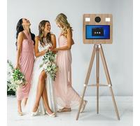 Cabine Photo Reflex Numérique, Miroir 15,6 Pouces Avec Application, Éclairage D'appoint, Plusieurs Modes Prise Vue, Impression Et Partage Instantané Des Photos,arrière-plan Photo Personnalisable