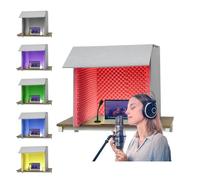 Cabine portable insonorisée pour microphone, bouclier d'isolation vocale de bureau, couverture d'absorption du bruit pour enregistrement en studio et filtrage vocal clair