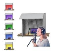 Cabine portable insonorisée pour microphone, bouclier d'isolation vocale de bureau, couverture d'absorption du bruit pour enregistrement en studio et filtrage vocal clair