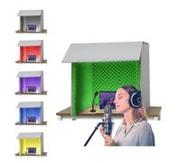 Cabine portable insonorisée pour microphone, bouclier d'isolation vocale de bureau, couverture d'absorption du bruit pour enregistrement en studio et filtrage vocal clair